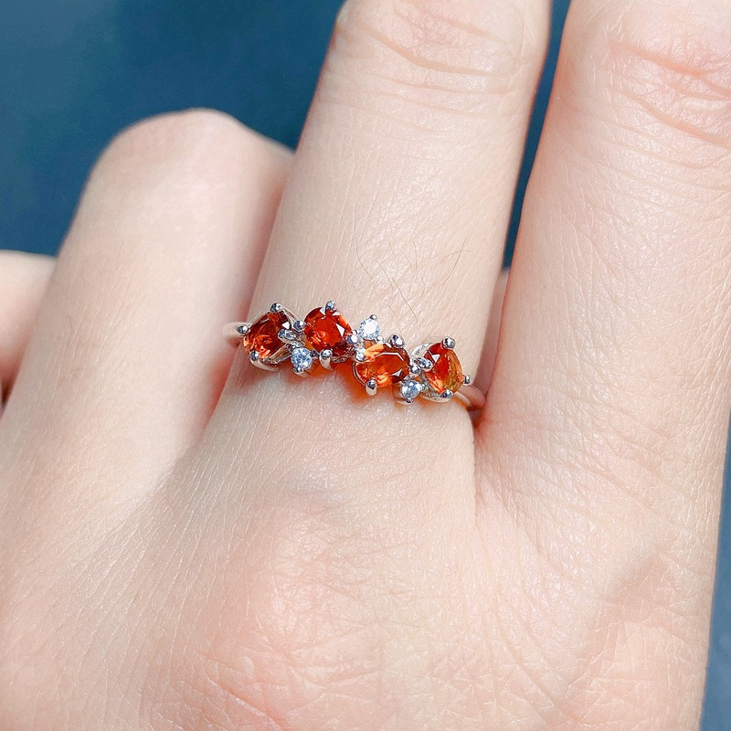 Natural Citrine Adjustable Couple Ring