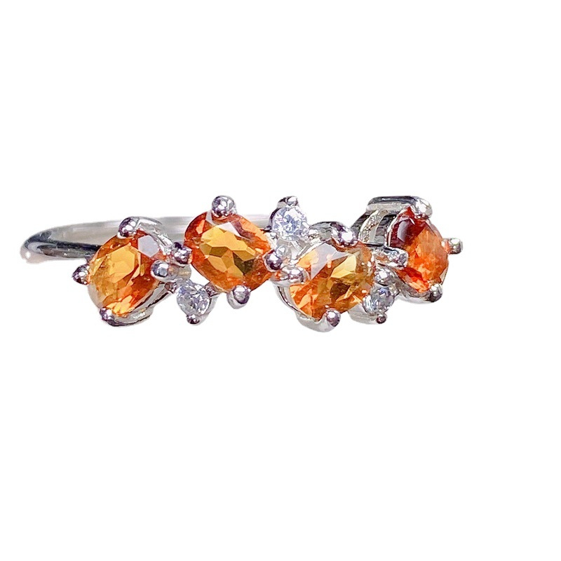 Natural Citrine Adjustable Couple Ring