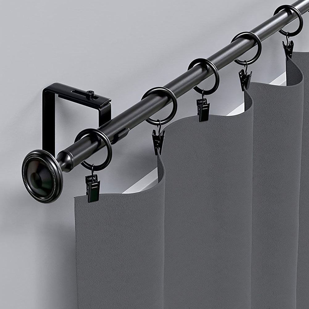 Creative Round Ring Transparent Hook Curtain Rod Brackets - Temu