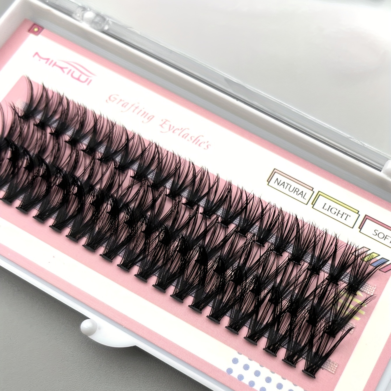 Mikiwi 180Pcs 40D C Curl Mix Cluster Lashes Individual Lashes