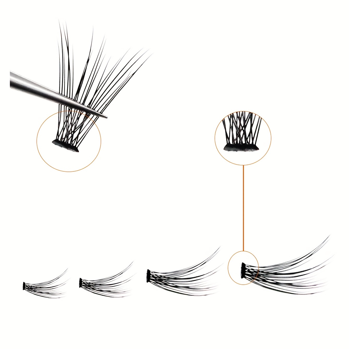 Mikiwi 180Pcs 40D C Curl Mix Cluster Lashes Individual Lashes