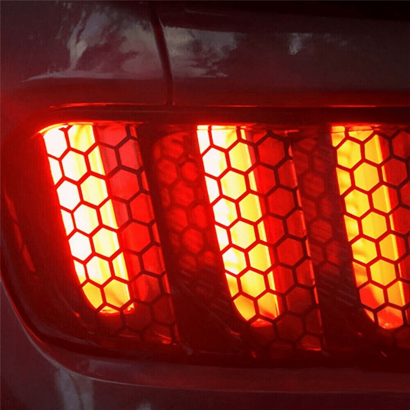 Shiny Polyester Honeycomb Design Car Sticker Taillight Lamp - Temu
