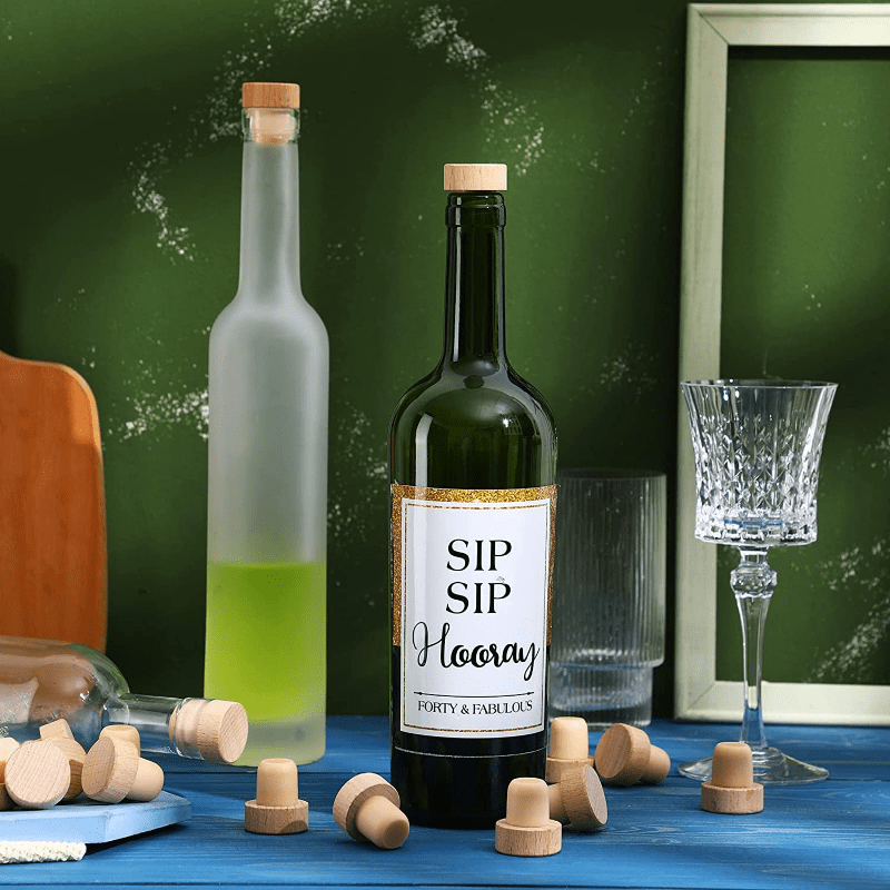 Nvanvmm Tappi per Bottiglia di Vino da 24 Pezzi Tappi nel Sughero Un Forma  di T per Tappo di Sughero per Vino Tappi per Vino Riutilizzabili Tappo per  Vino nel Legno e