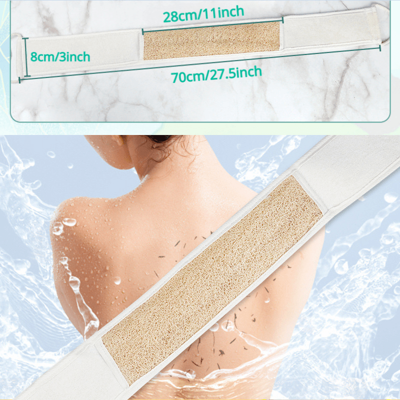 Exfoliating Natural Loofah Back Scrubber For Shower To Clean Your Back Deeply - 1 Count (1 Pack)