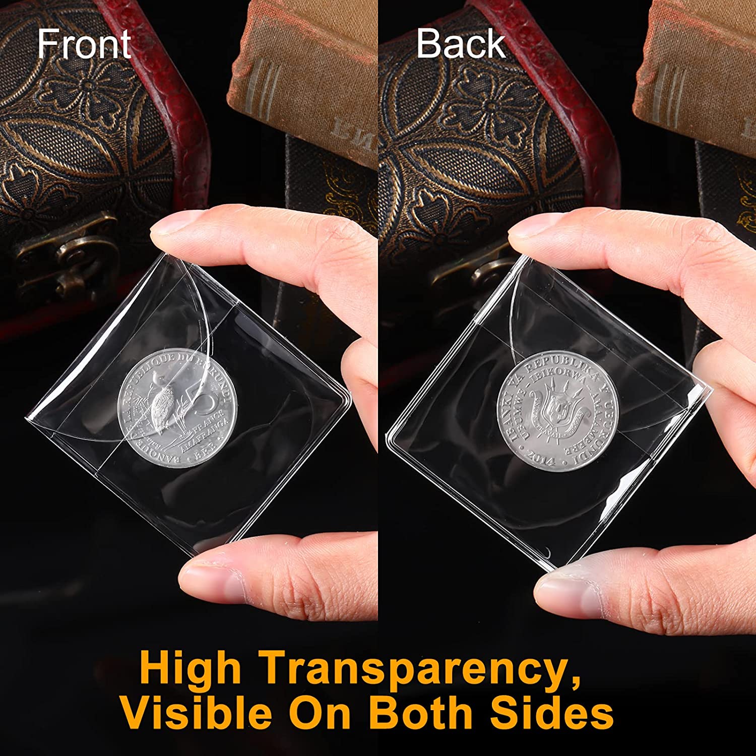 Single Pocket Coin Flips Individual Clear Cuttable Plastic - Temu