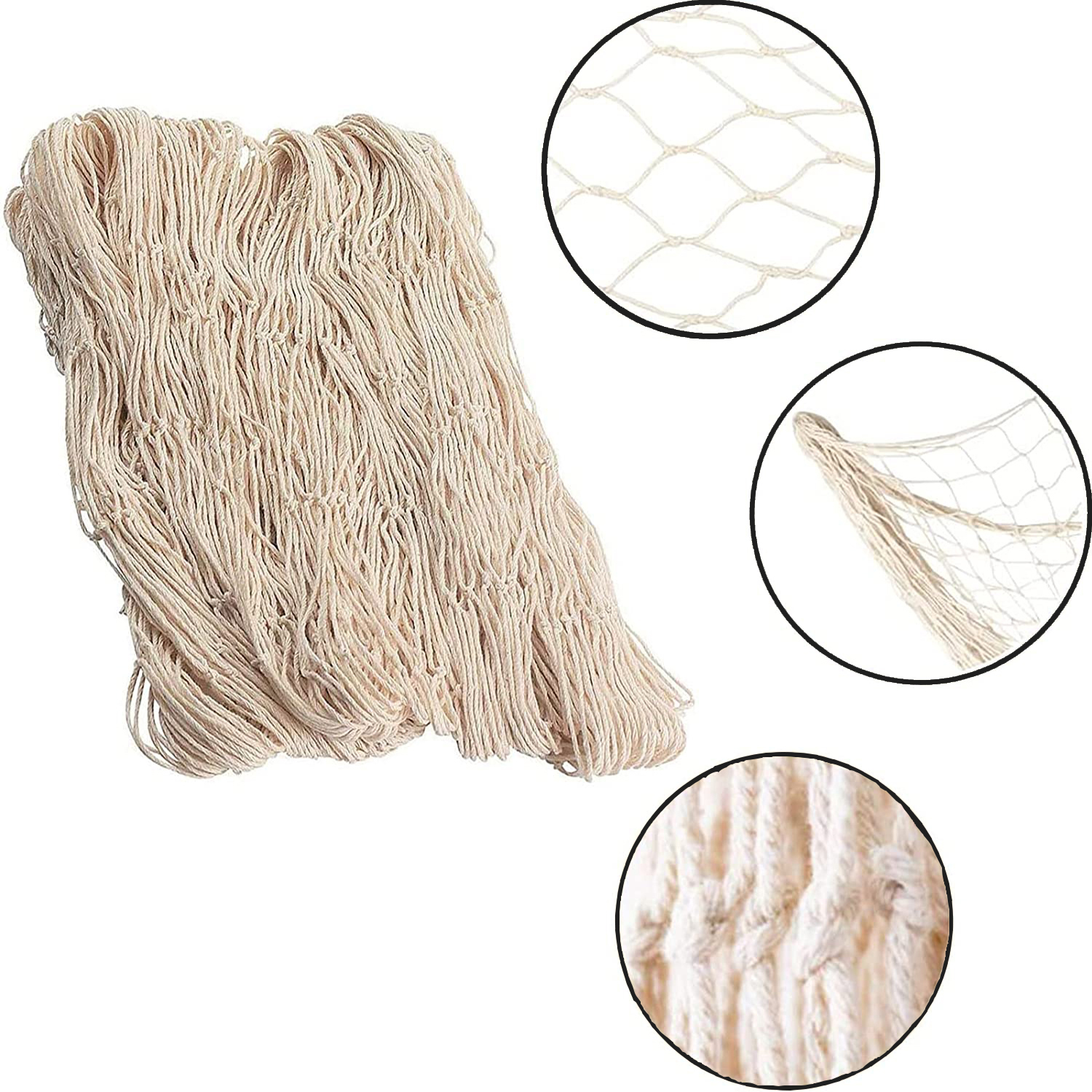 Cotton Fishing Net Decorative 79 Inch Beach Themed Decor Home Bedroom Party  Wall Decoration Fish Netting Decorative