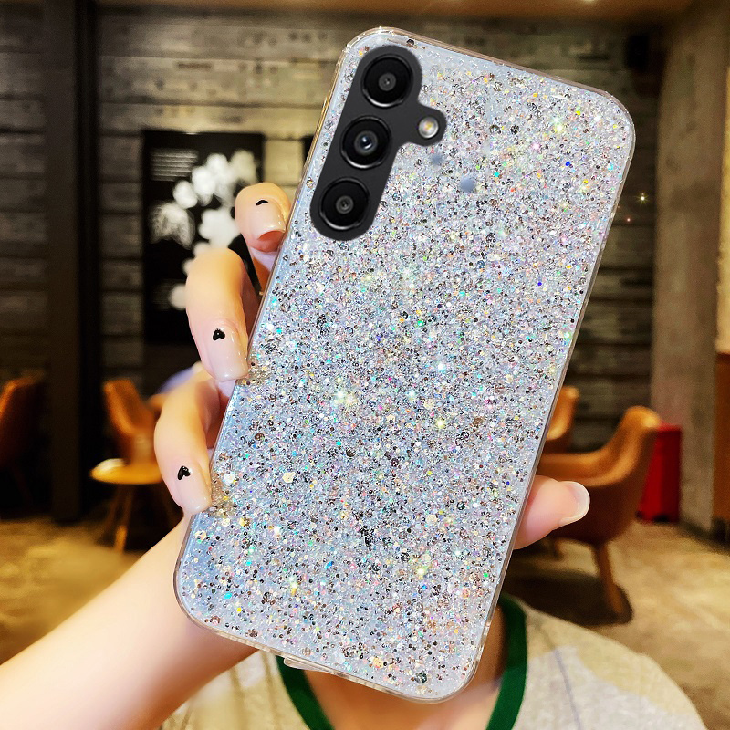Phone Case For OPPO Reno 10 Pro 5G Clear Glitter Bling Sequins