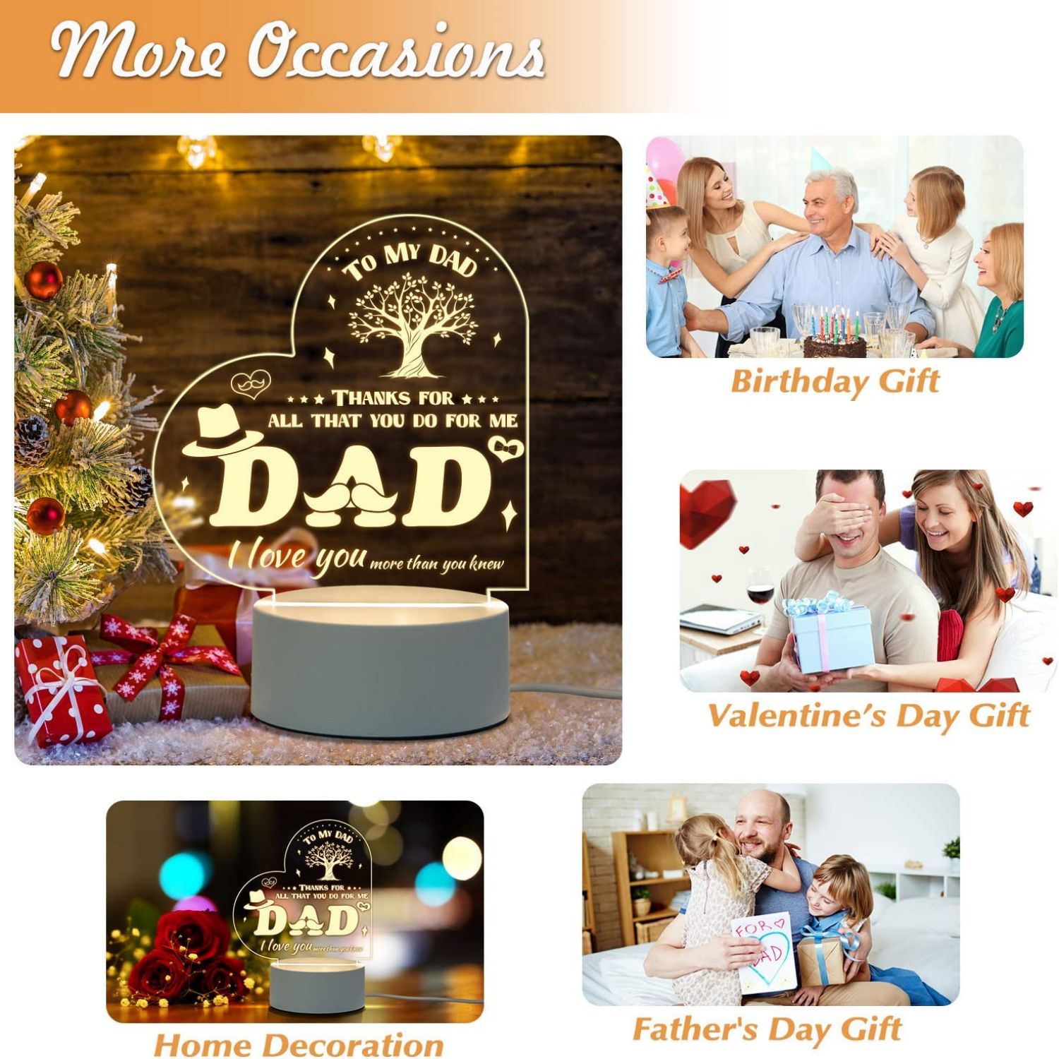Personalized Night Light For Dad Perfect Birthday Retirement - Temu