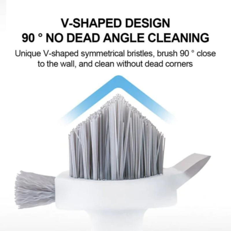 Retractable V-Shaped Floor Brush for Gap Cleaning with Strong