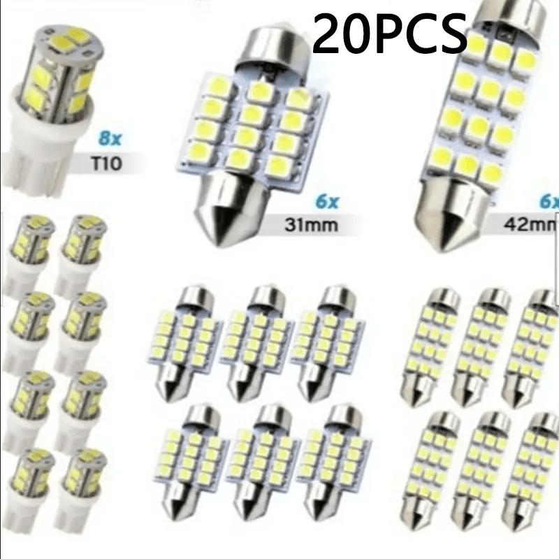 4 PCS Voiture LED Ampoule T10 W5W 168 194 1210 10 SMD LED 3528 Moto LED  Blanc Côté Wedge Ampoule 12 V - Temu Belgium