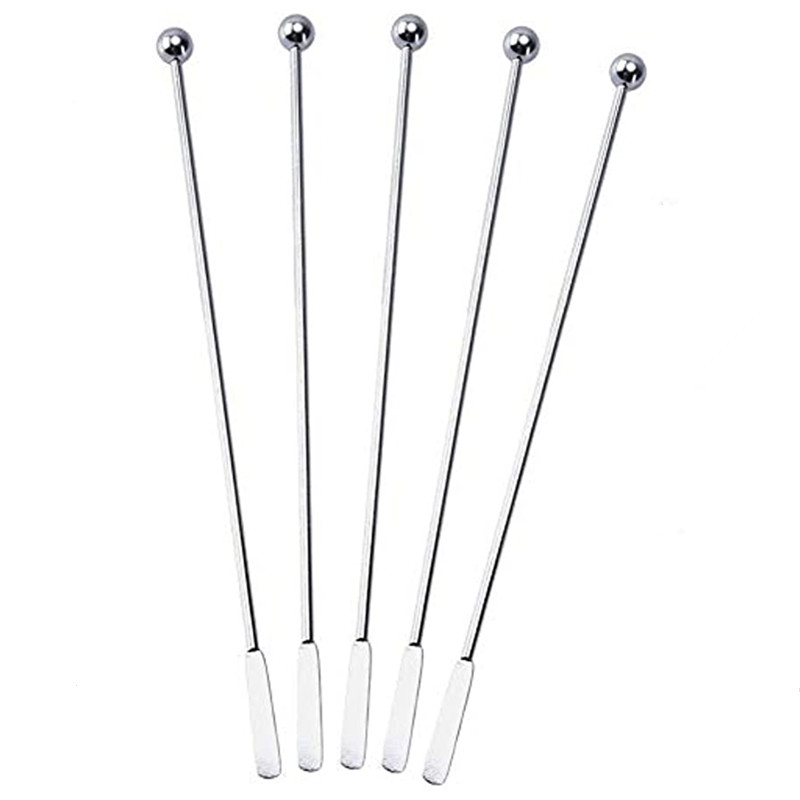 4 Pcs Metal Stir Sticks, Stainless Coffee Stirrers Reusable, Swizzle Sticks  for Cocktails, Multifunctional Stir Sticks, Stainless Steel Primary Color