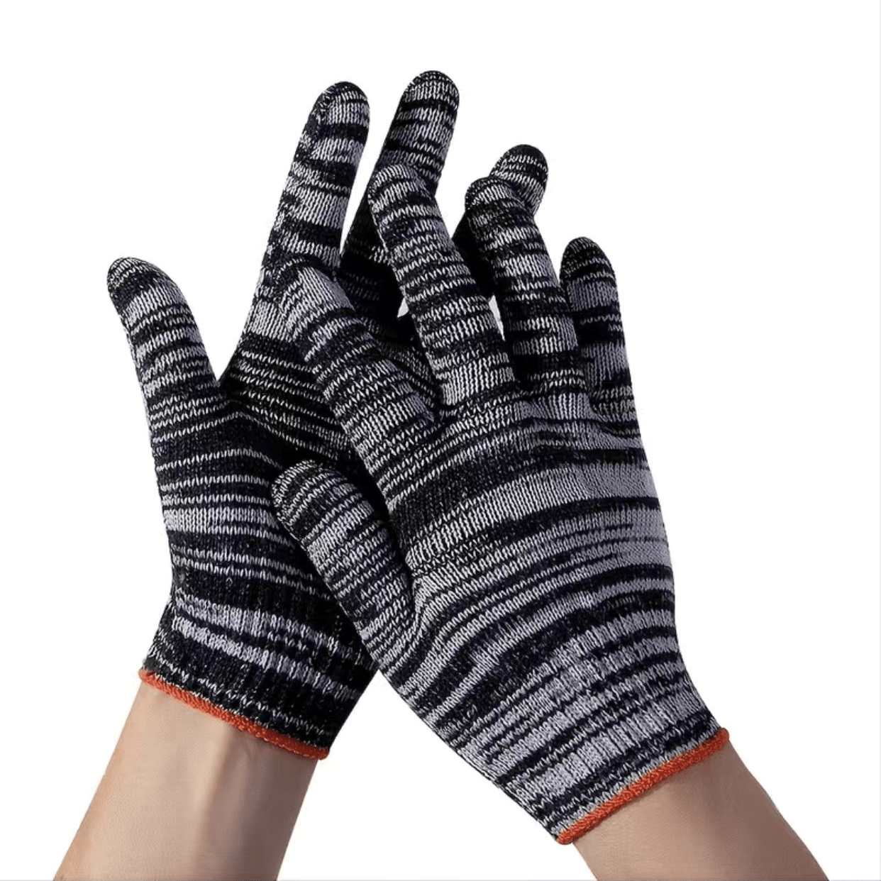 Labor Protection Gloves, Wear-resistant Work Winter Thicker Thin Section Of  White Cotton Yarn, Cotton Thread Nylon Men Workers, Work On The Ground -  Temu