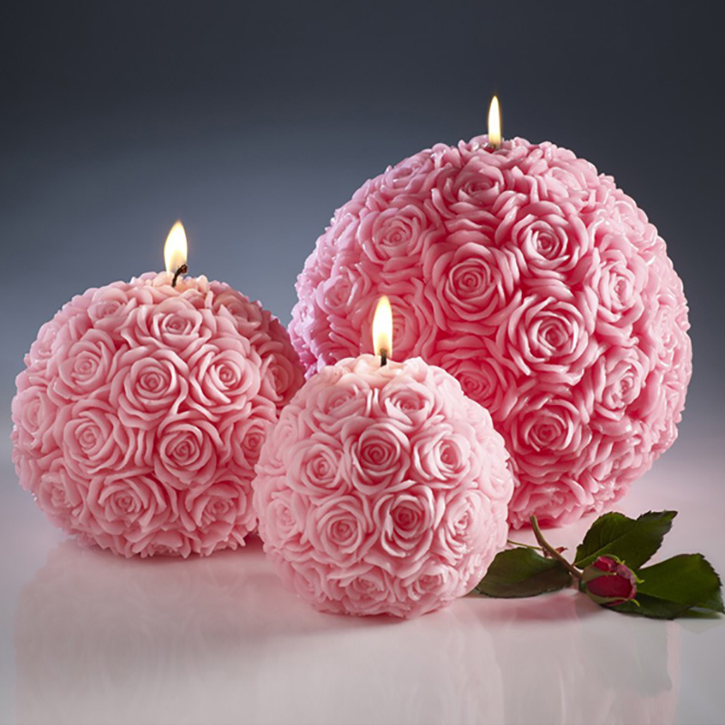 2 stampi per candele a forma di rose, in silicone 3D, a forma di fiori, per  versare candele fai da te, in silicone, per candele profumate, San  Valentino, ornamenti decorativi : 