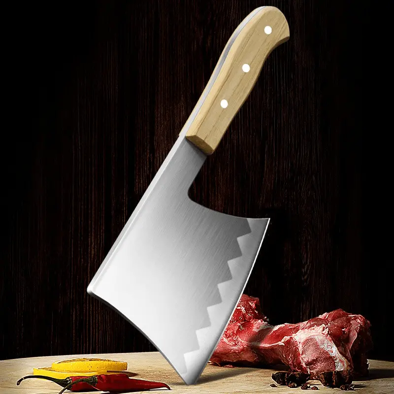 Meat Cleaver Knife, Heavy Duty Knife For Bone Cutting, Bone