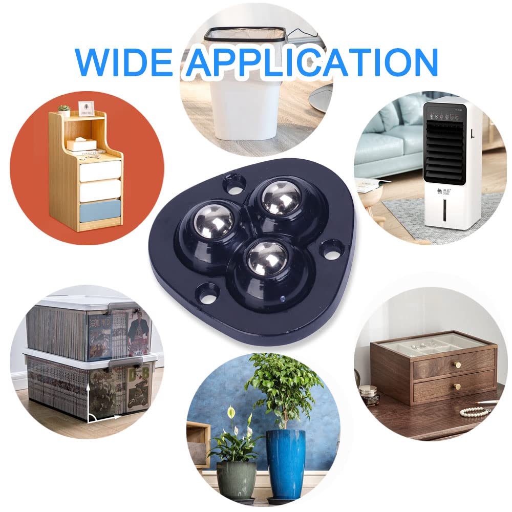 BENLIUDH Appliance Wheels for Kitchen Appliances, Self Adhesive Storage  Bins Wheels 360 Degree Appliance Sliders Caster Wheels (4 pcs,Black):  : Industrial & Scientific