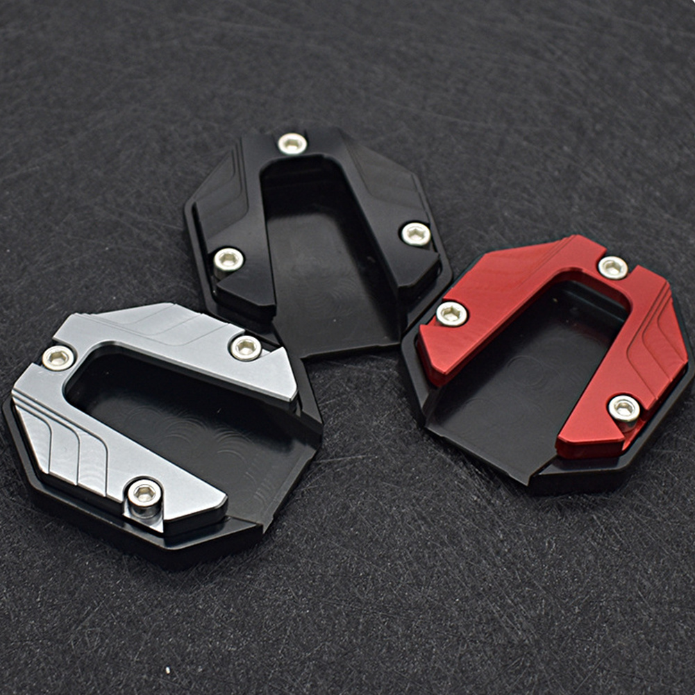 2pcs Universal Motorcycle Plastic Side Stand Moto Bike Kickstand Non-slip  Plate Side Extension Support Foot Pad Base