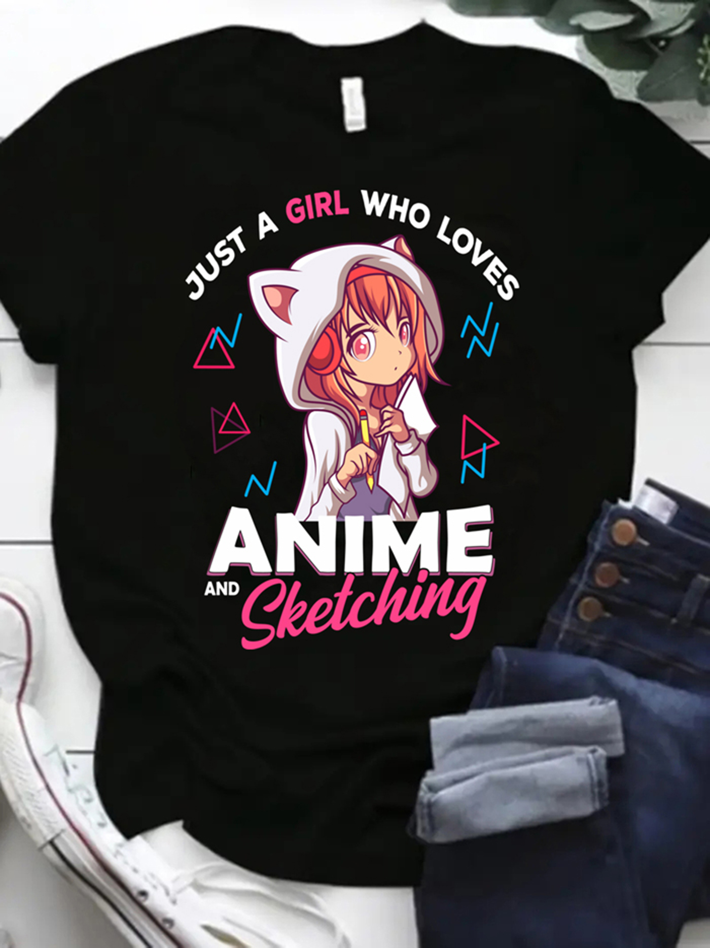 Anime Gifts for Teen Girls Just A Girl Who Loves Anime Unisex Form T-shirt