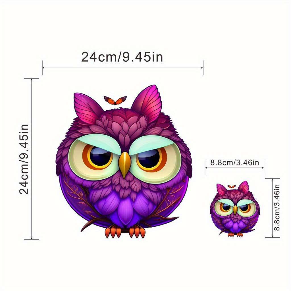 2pcs Owl Iron on Patches for Men DIY Printing, Washable Heat Press Stickers