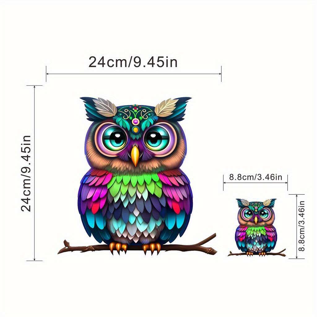 2pcs Owl Iron on Patches for Men DIY Printing, Washable Heat Press Stickers