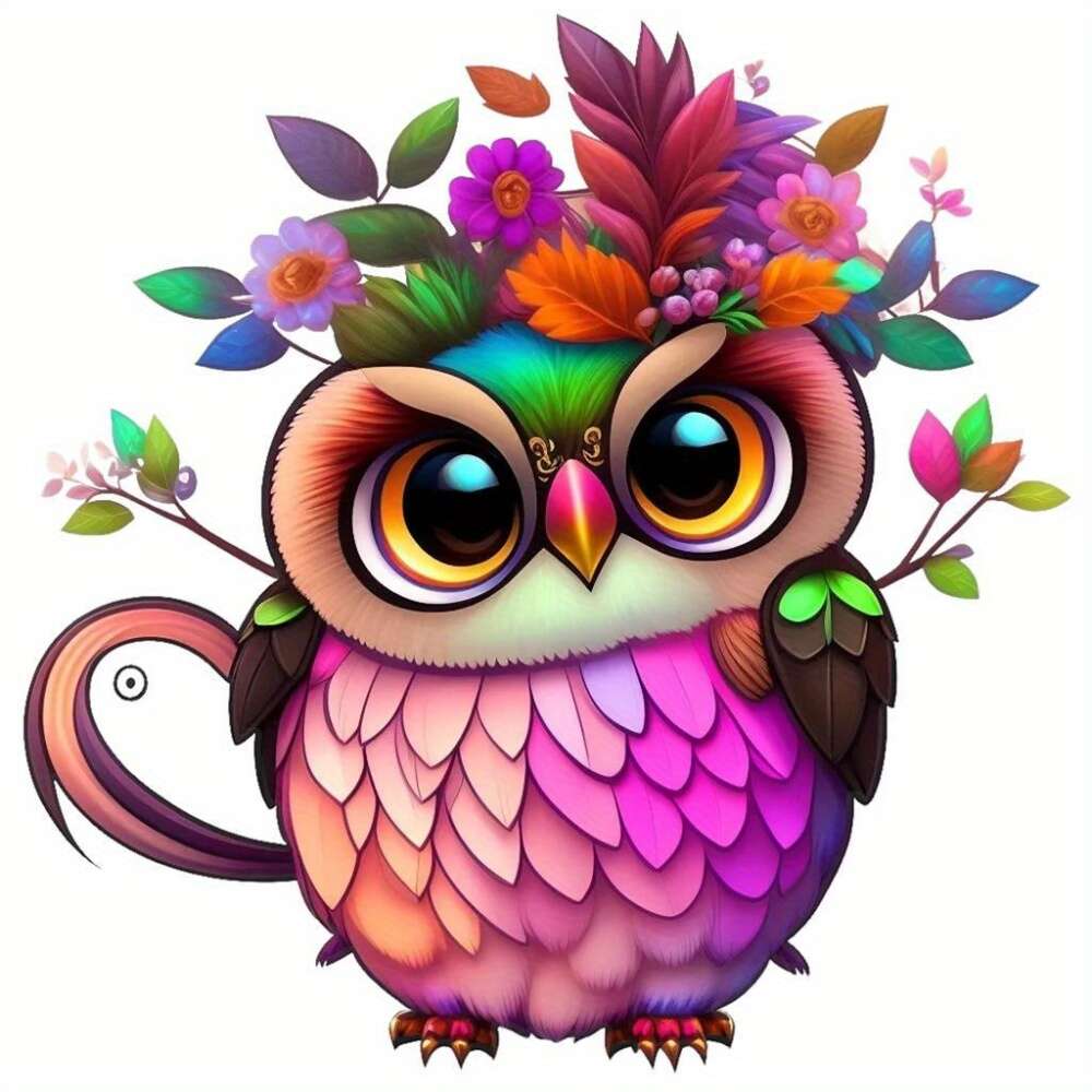 2pcs Owl Iron on Patches for Men DIY Printing, Washable Heat Press Stickers