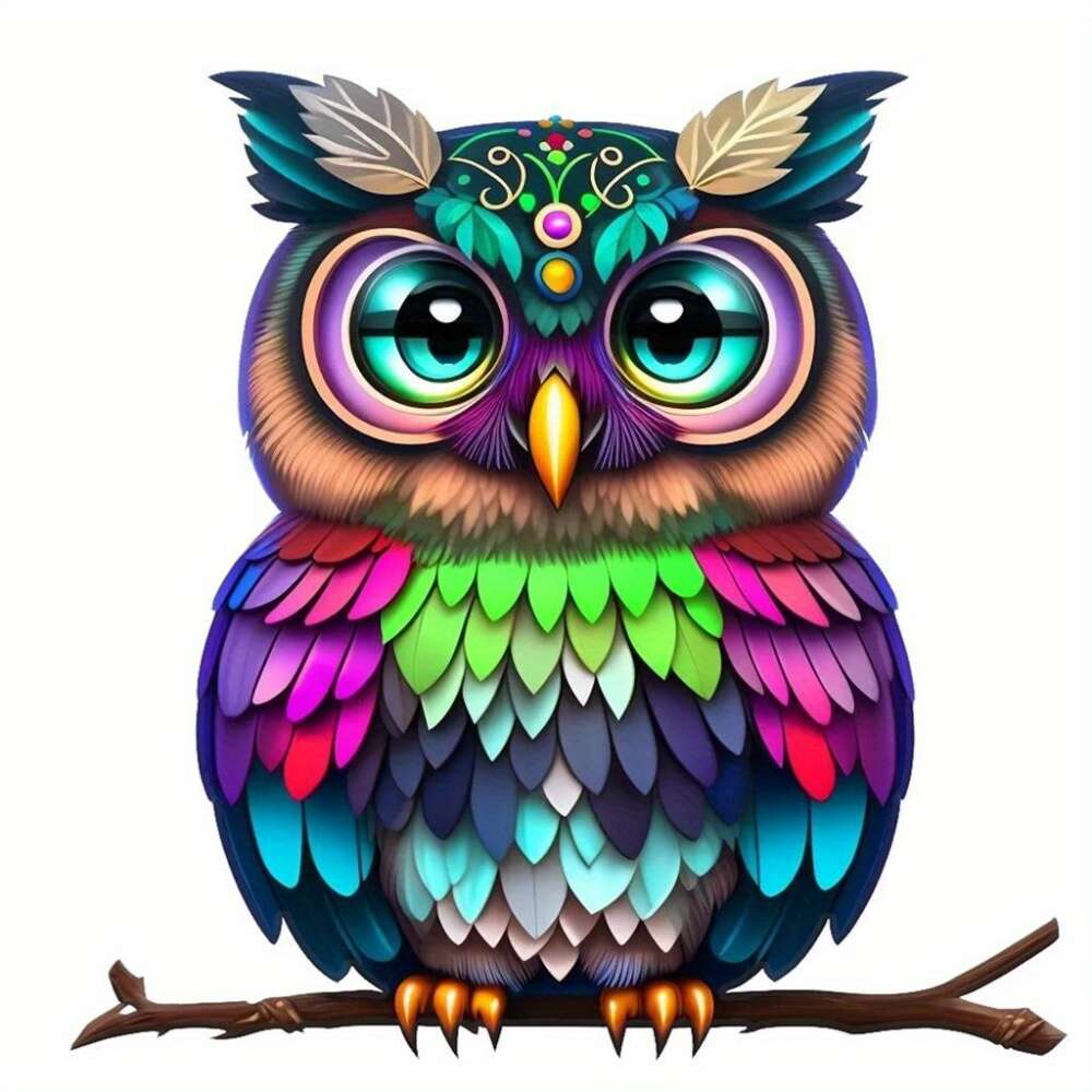 2pcs Owl Iron on Patches for Men DIY Printing, Washable Heat Press Stickers
