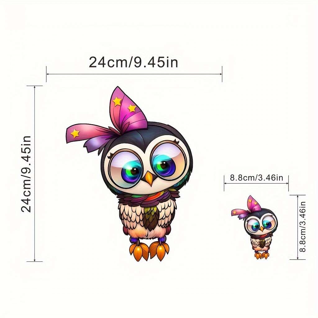 2pcs Owl Iron on Patches for Men DIY Printing, Washable Heat Press Stickers