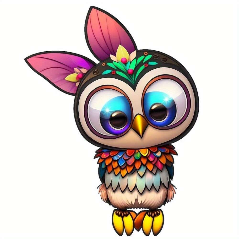 2pcs Owl Iron on Patches for Men DIY Printing, Washable Heat Press Stickers