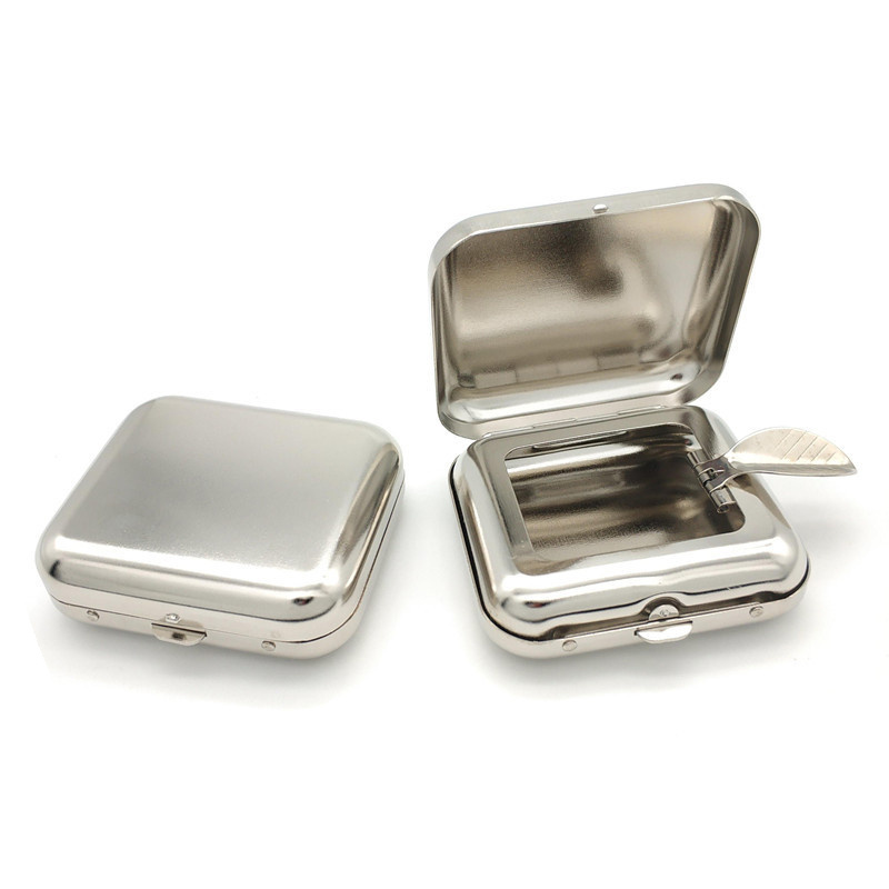 Stainless Steel Square Pocket Ashtray Metal Ash Tray Pocket Temu