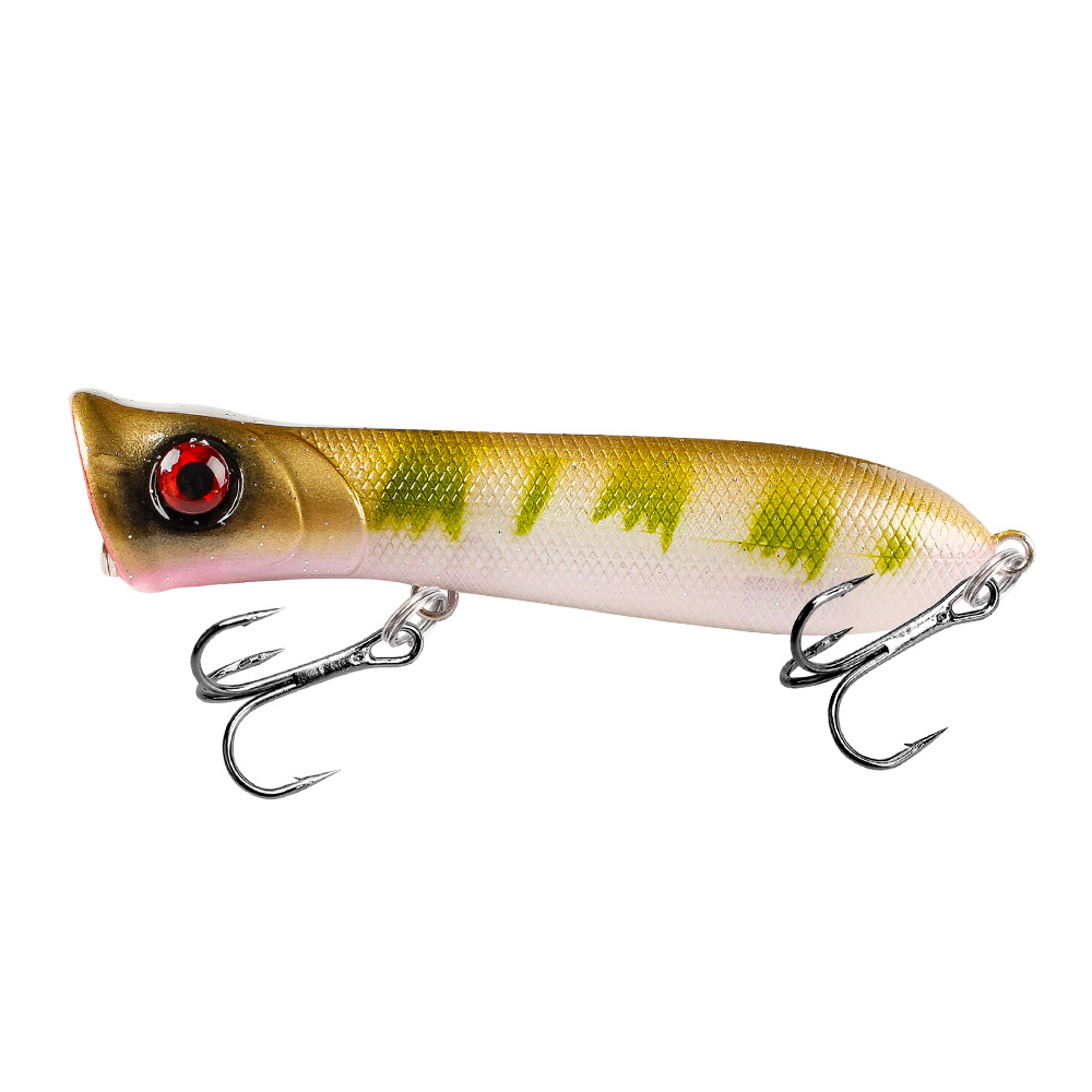 Decdeal Night Fishing Luminous Popper Floating Lure Catfish Snakehead Bass  Bait Hard Artificial Bait with Two Triangle Hooks : : Sports,  Fitness & Outdoors