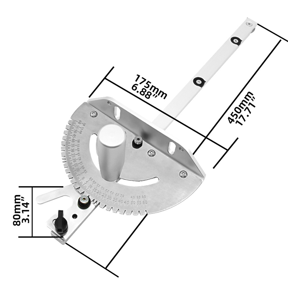 Precision Miter Gauge Aluminum Table Saw Miter Gauge W/ 60° Temu