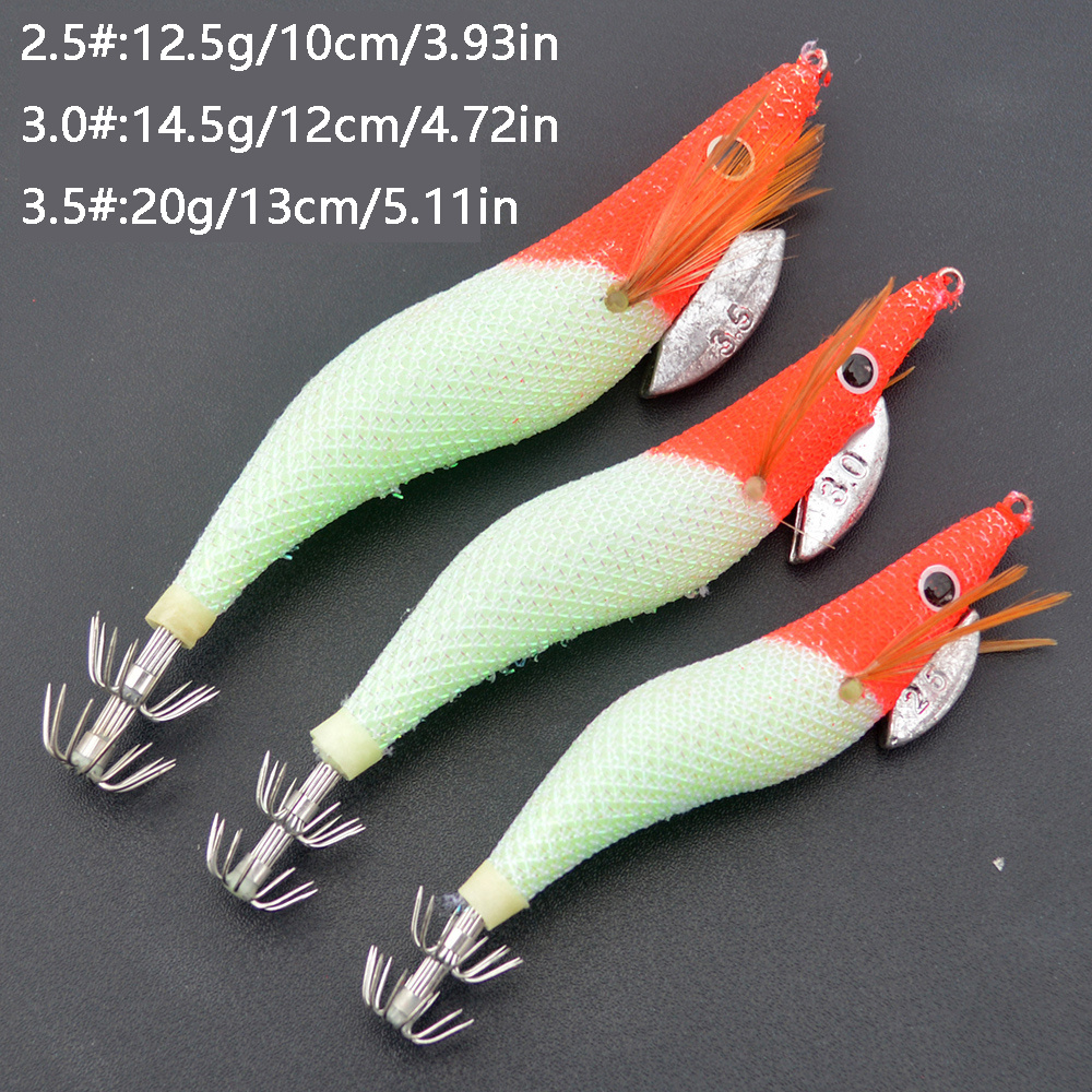 Luminous Squid Jig Floating Hard Lure Bionic Wooden Shrimp - Temu