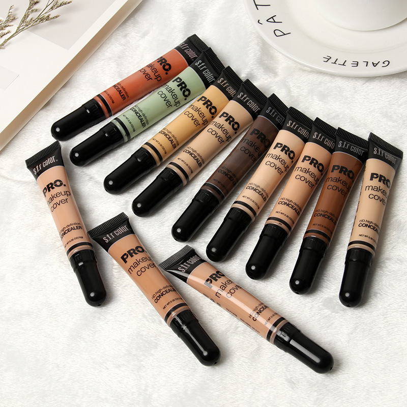 Pjtewawe Makeup 12 Color Tube Concealer Nourishing Makeup Liquid Foundation Cover Dark Circles Cover Acne Spots Cover Scar Concealer 10ml Concealer