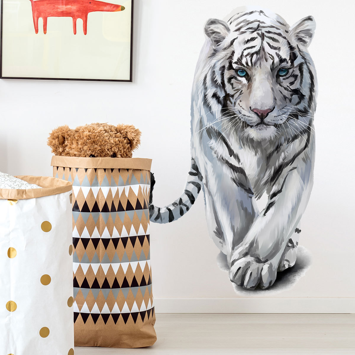 1pc Tiger Strutting Decorative Wall Stickers Childrens Room Living Room  Bedroom Creative Wall Decals Tools  Home Improvement Temu New Zealand