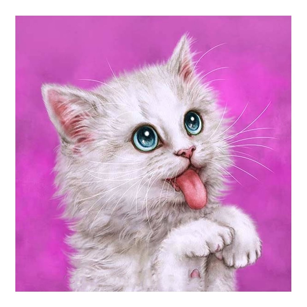 Diamond Painting Cat Diamond Embroidery Full Display Picture of