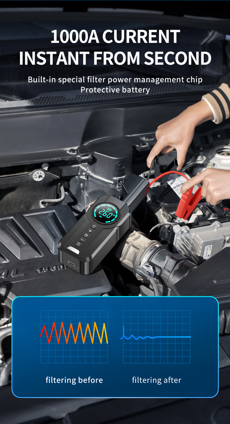 Auto Starthilfe Luftpumpe Tragbare Luft Kompressor Multifunktions