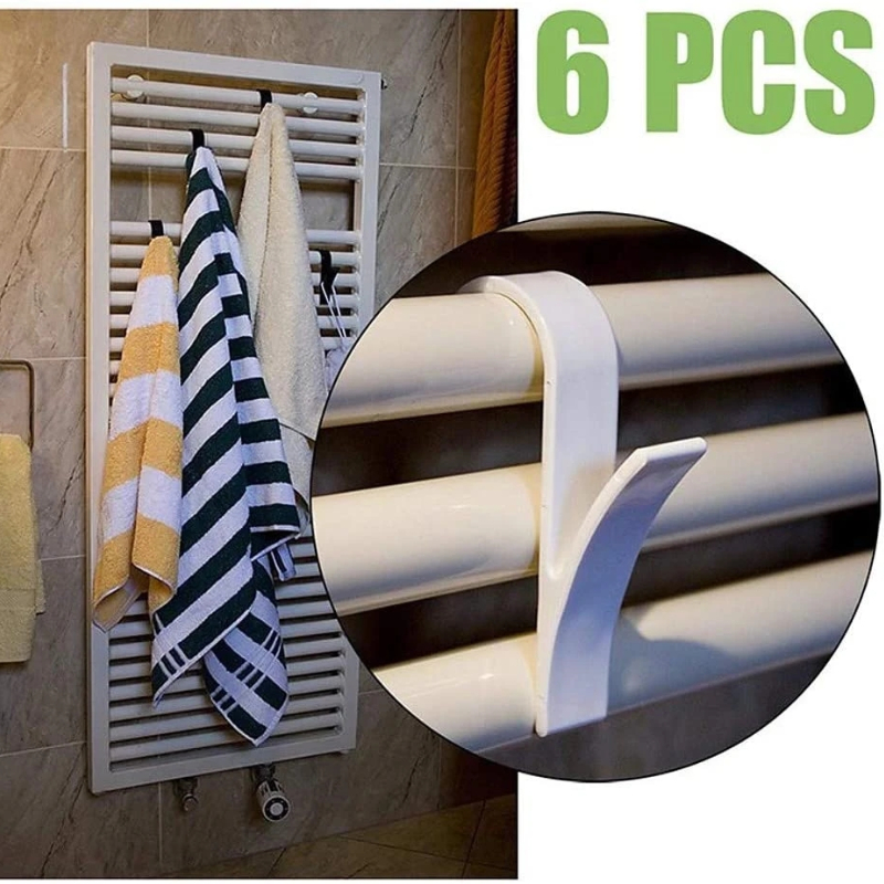 LTS FAFA 6 cintres blancs porte-serviettes chauffants radiateur Rail  baignoire crochet support cintre écharpe rétractable