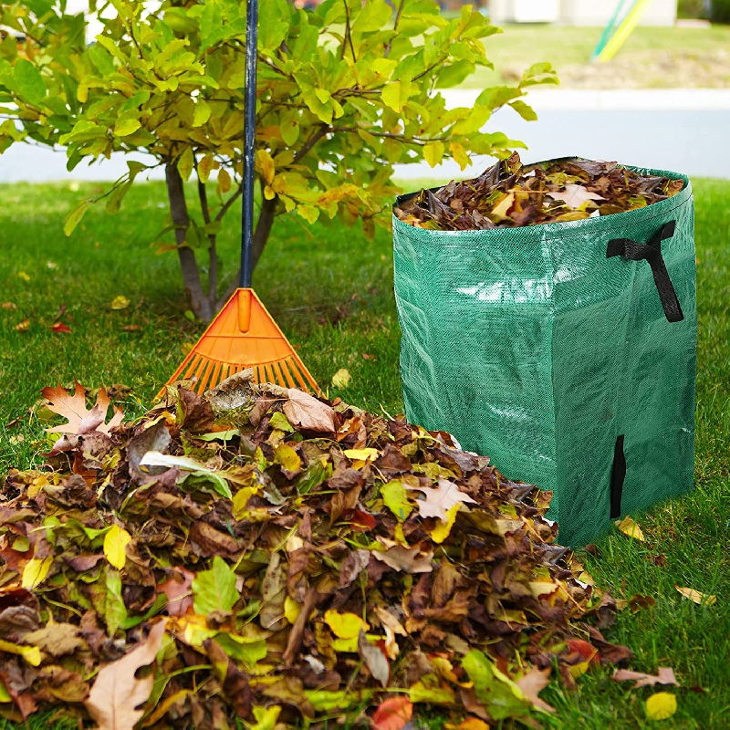  Lawn Bags for Collecting Leaves, 2 in 1 Collapsible Leaf Bags,  Reusable Yard Waste Bags with Handle, Heavy Duty Waterproof Garden Bags  Yard Bags, Garden Waste Bags for Collecting Fallen Leaves