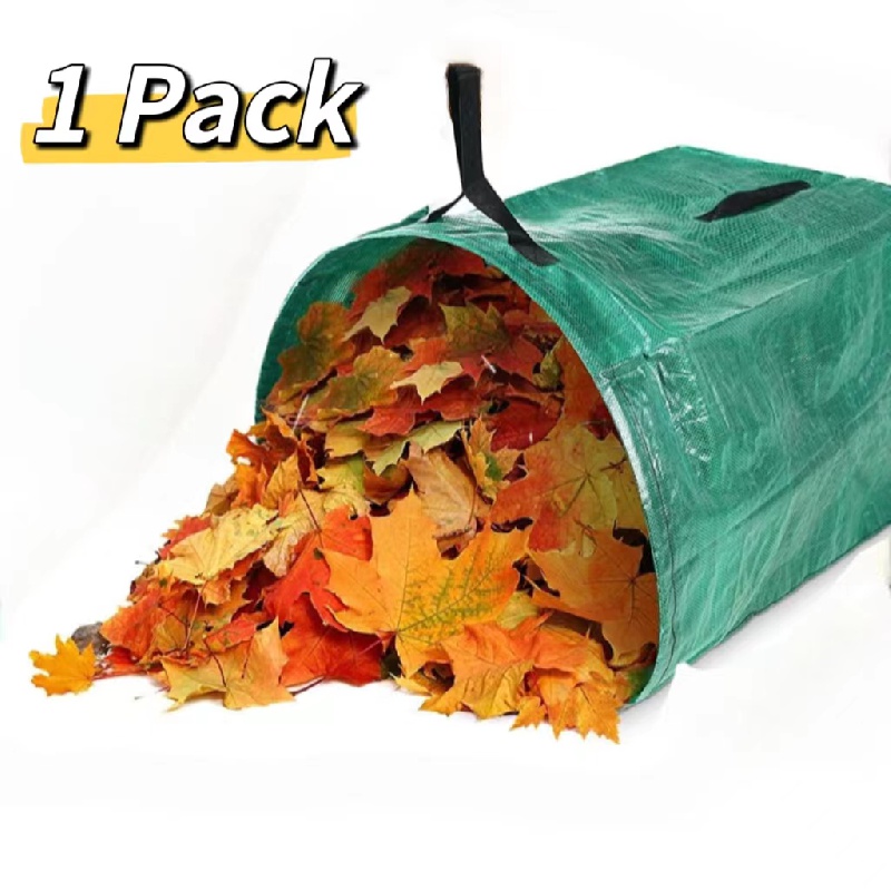 Pack of 2 53 gal. Leaf Bags Large Size Dustpan Garden Bags for Collecting Leaves, Reusable Trash Bags