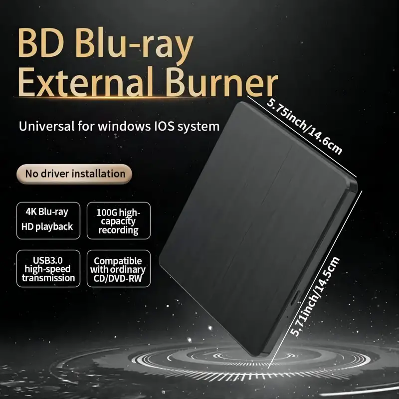 Lecteur Blu-Ray externe USB3.0 Enregistreur DVD externe Graveur BD