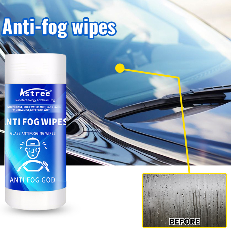 1bottle/40pcs Car Glass Anti-fog Wet Wipes