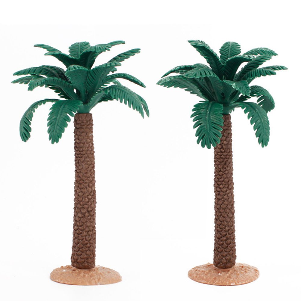 28 Pcs Miniature Trees Diorama Supplies Mini Palm Trees Model Scenery  Supplies Garden Accessories with 1.4 Ounce Faux Green Moss Decor for DIY