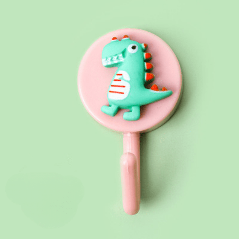 2Pcs Cartoon Adhesive Hooks Bathroom Wall Key Towel Rack Sticker