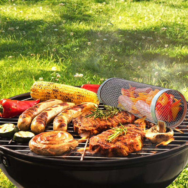 Non rust Stainless Steel Fish Grill Basket Perfect Bbq - Temu