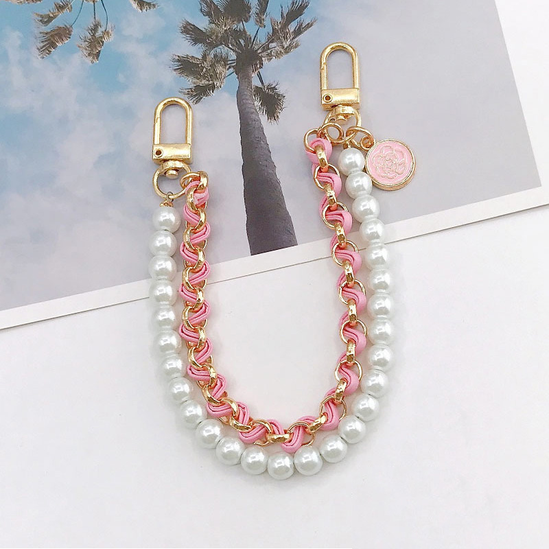 Vintage Pearl Bag Strap For Handbag Double Layer Chain - Temu