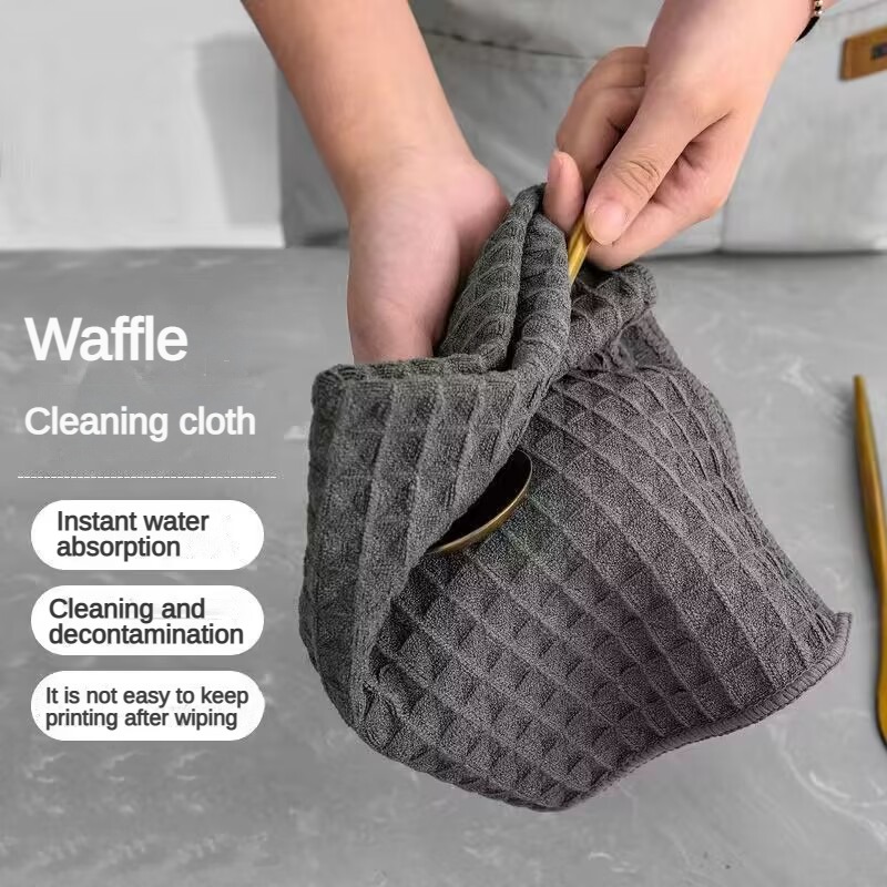 Waffle Rag, Kitchen Dishwashing Cloth Wipe, Glass Cloth, Commercial Coffee  Milk Tea Shop Bar Cleaning Cloth, Cleaning Supplies - Temu