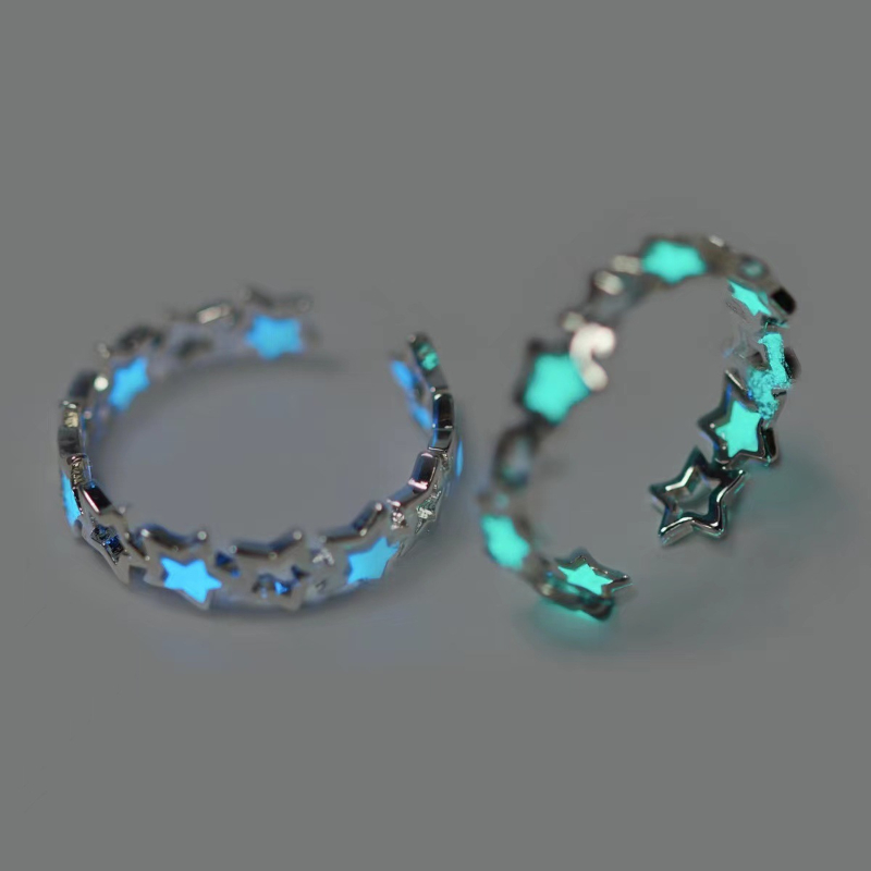 2023 Fashion Colorful Luminous Rings Silicone Jewelry Cool Glow In The Dark  Finger Ring for Women Men