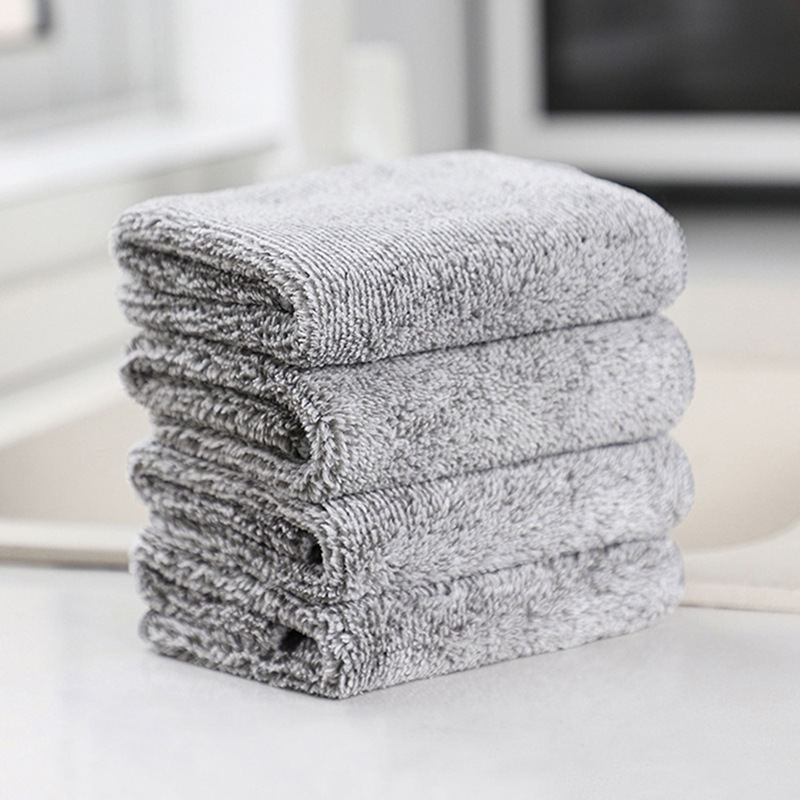 Shop Bamboo Charcoal Towel Fine Fiber Dish Cloth