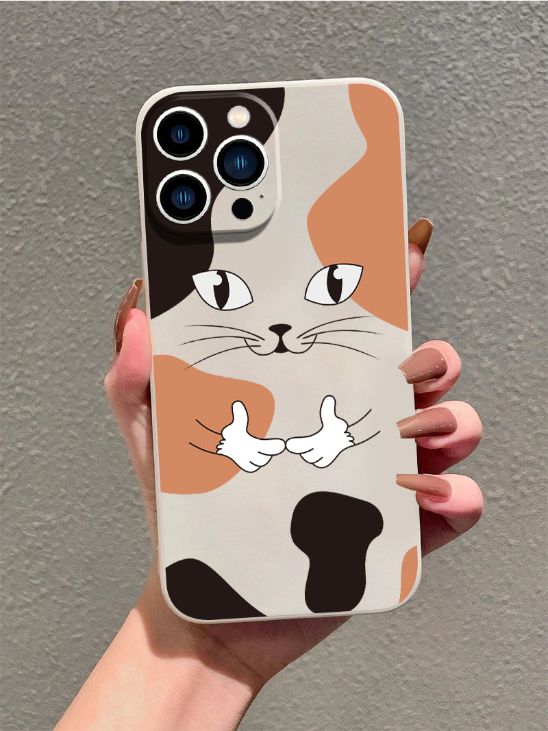 Black Brown Fingered Cat Graphic Pattern Silicone Phone Case For Iphone 14  13 12 11 Xs Xr X 8 7 6s Plus Pro Max Mini Se 2022, Save Money On Temu