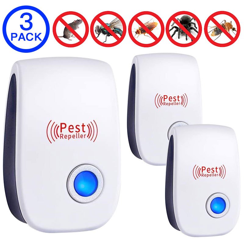

3pcs Ultrasonic Pest Repellent - Keep Your Home, Kitchen, Office, Hotel & Warehouse Pest-free!