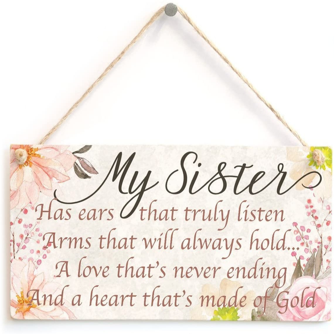 

1pc Plaque For Sister, Decoration, Christmas Halloween Day